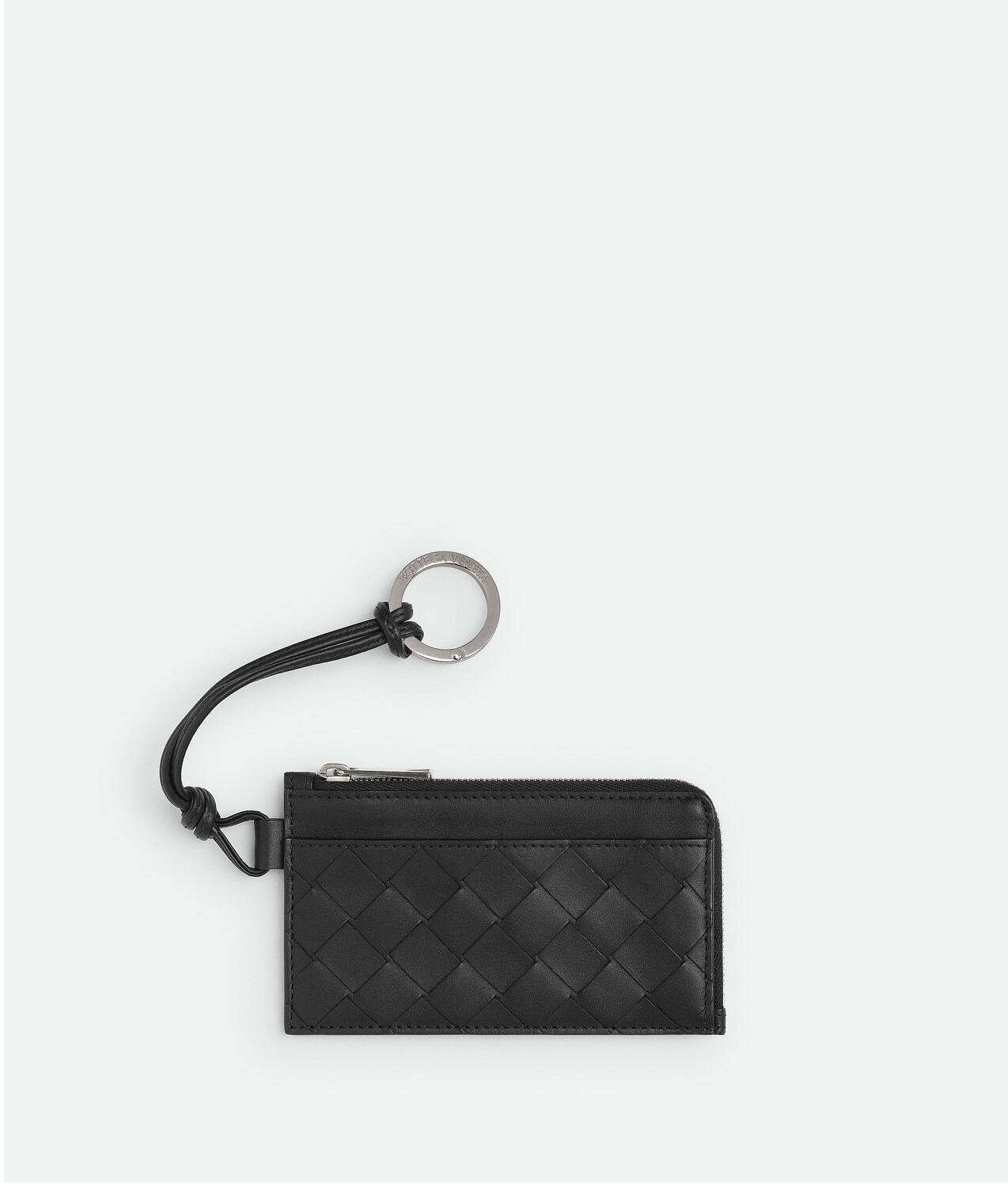 

Визитница Intrecciato на L-молнии на ремешке Bottega Veneta, черный