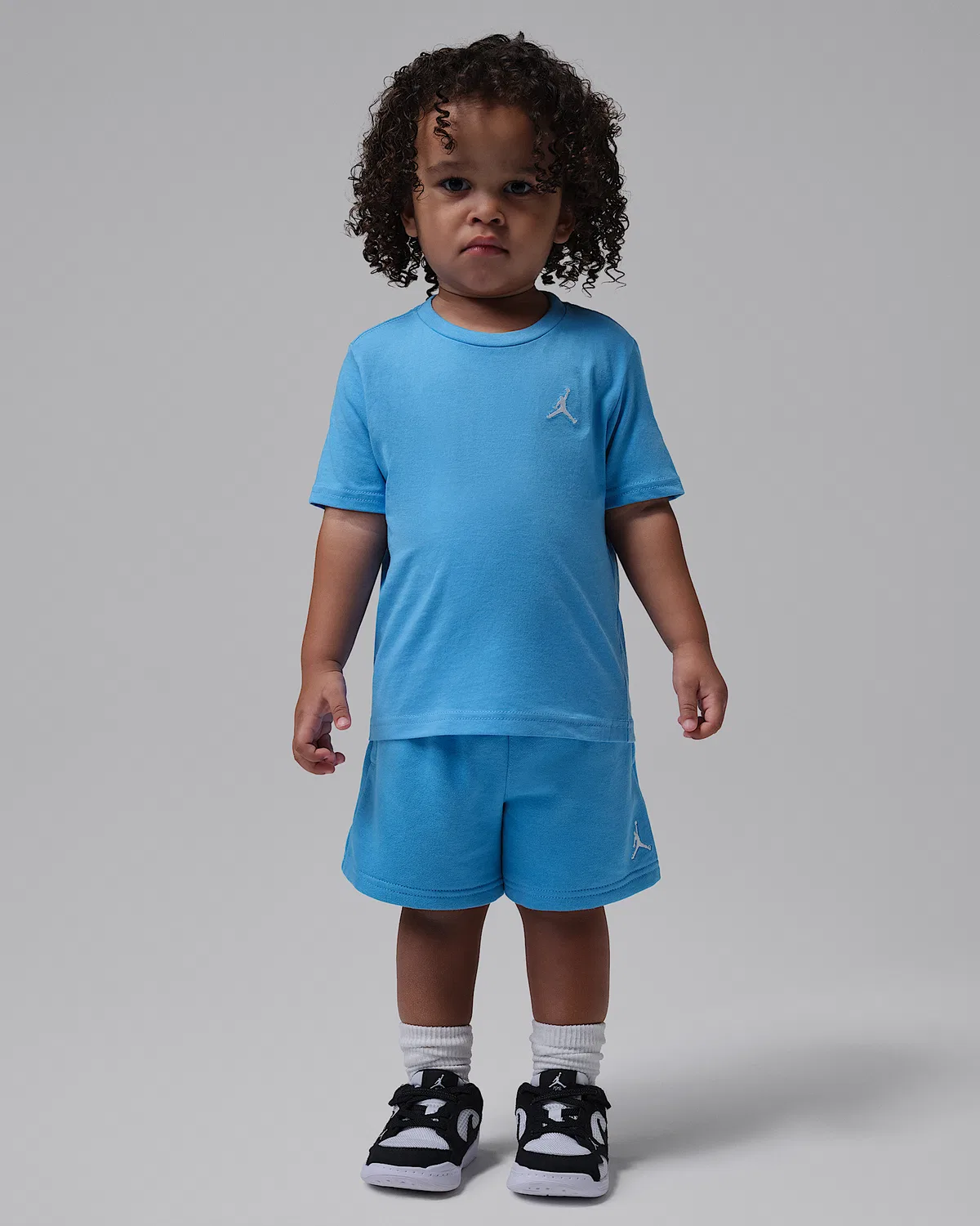 Детский набор из 2 предметов: шорты из французского футера Jordan Brooklyn Essentials, University Blue