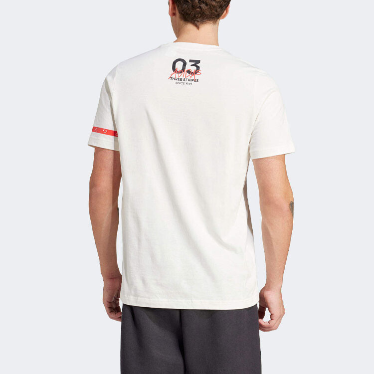 BRAND LOVE Футболка мужская белая Adidas, белый — фото 3
