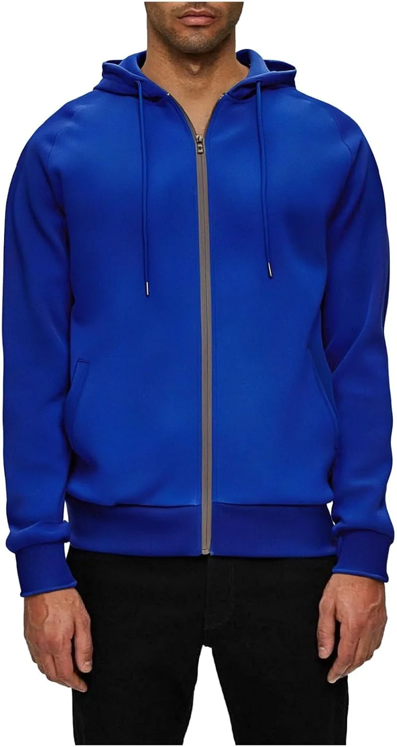 

Мужская толстовка с капюшоном на молнии, Casual, Cotton