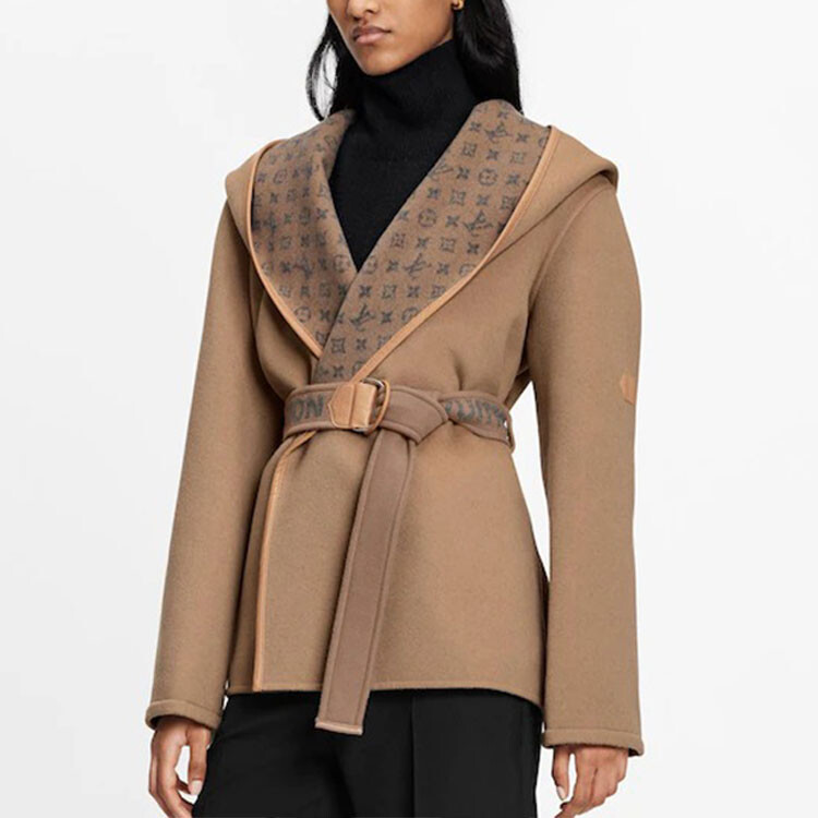 Новые квартальные продукты LV Coat Women's Pinkish-brown Louis Vuitton — фото 4