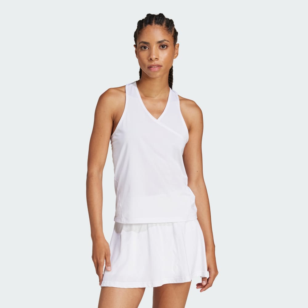 

Спортивный топ Adidas Club Tennis Climacool V-Neck Tank Top, белый