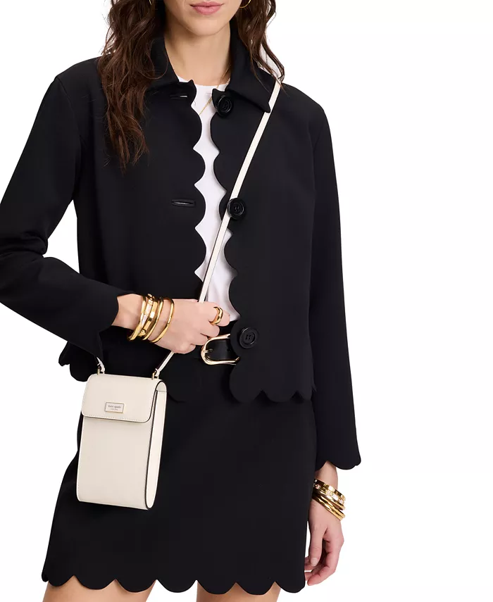 

Серена мини кожаная телефонная сумка через плечо kate spade new york, коричневый/бежевый
