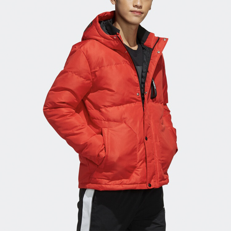 Стеганая куртка мужская светло-алая Adidas Neo, цвет Light Scarlet — фото 4