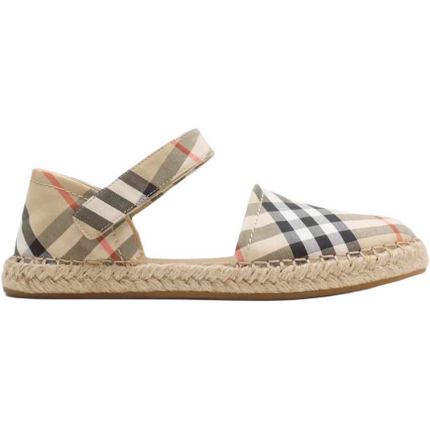 Burberry Низкие детские кеды Canvas Beige — фото 3