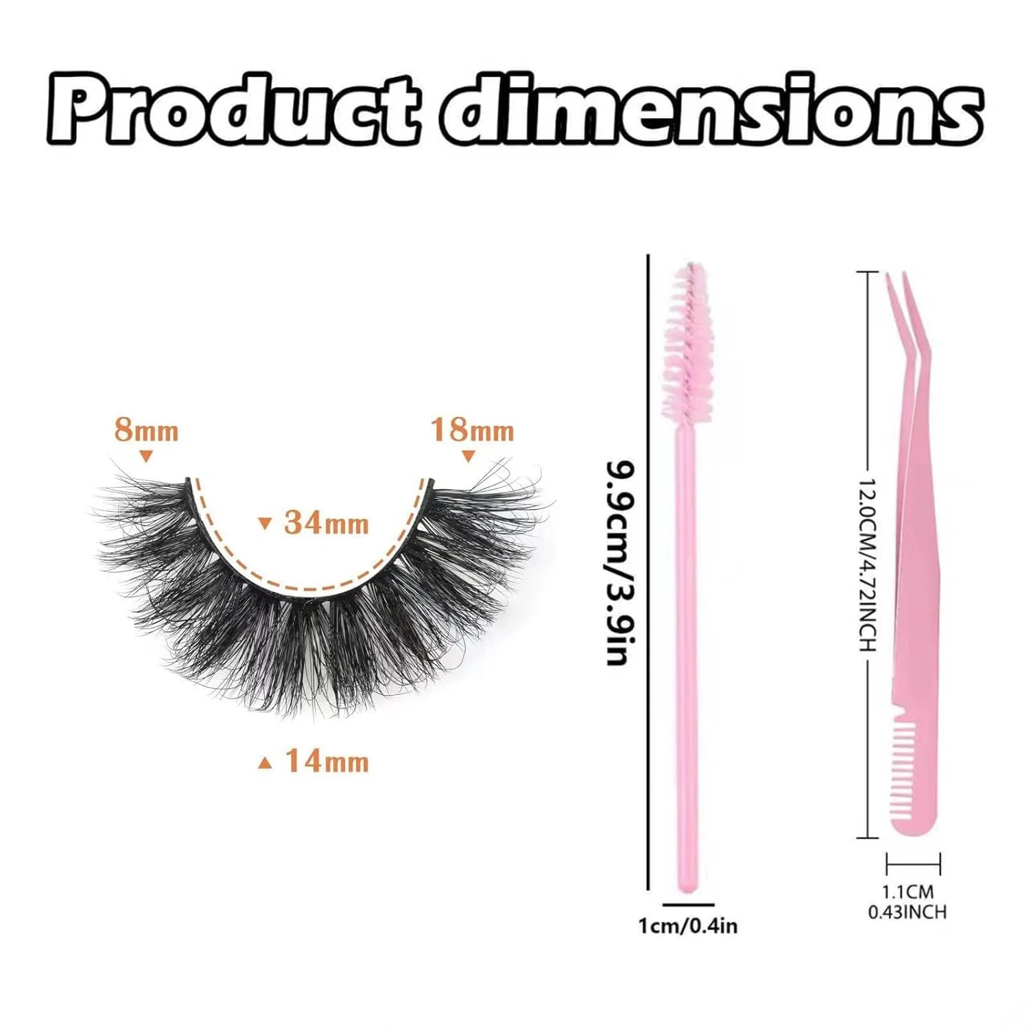 Набор многоразовых накладных ресниц «Faux Mink Wispy Cat Eye» Cbmzhf — фото 2