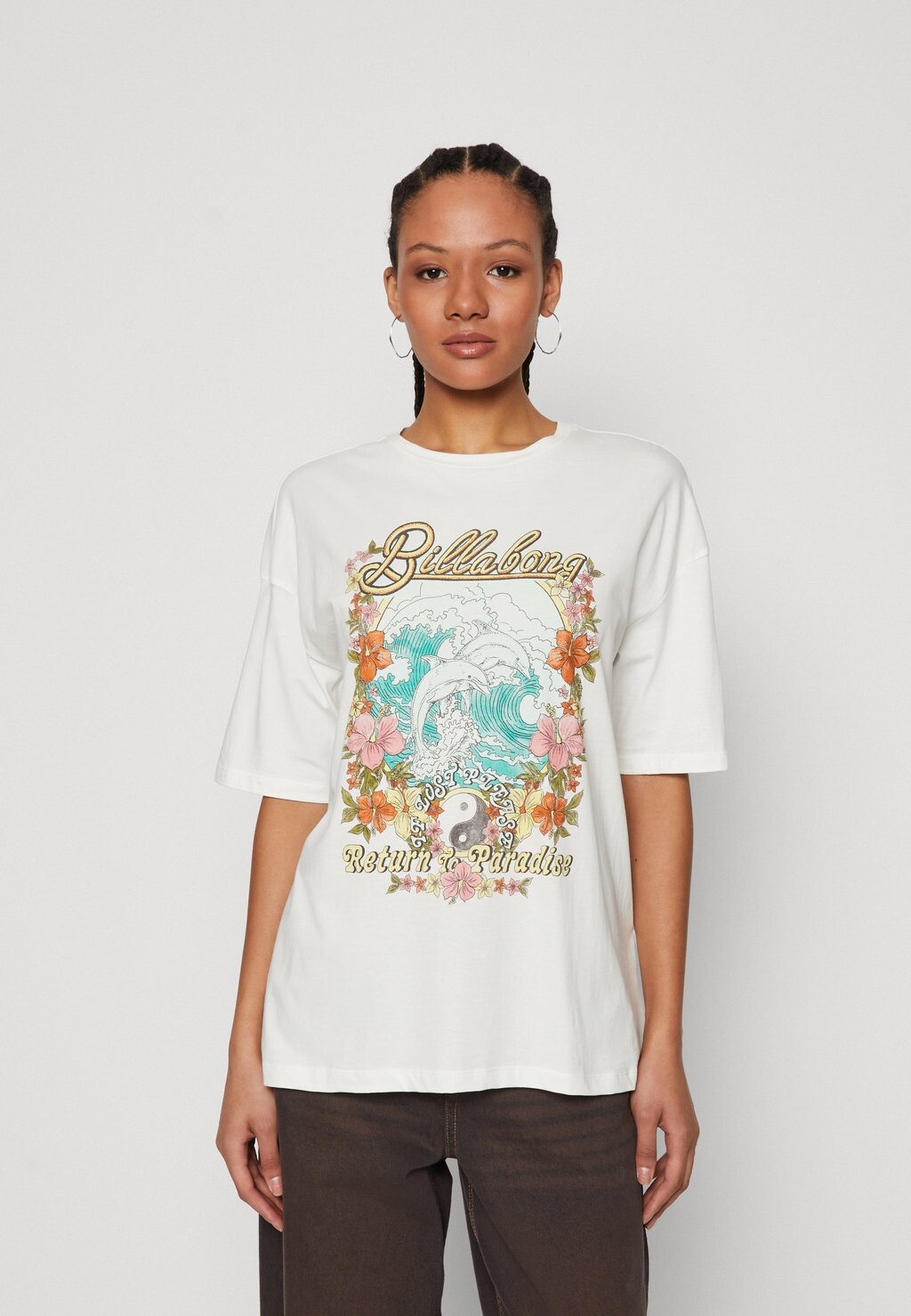 

Футболка с принтом RETURN TO PARADISE Billabong, цвет salt crystal