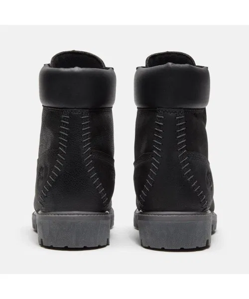 Ботинки 6 дюймов водонепроницаемые Timberland Premium 400g утеплитель чёрный с серым — фото 4