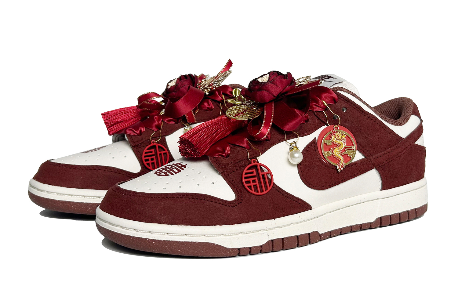 Nike Dunk Cheerful And Joyful устойчивые к истиранию и скольжению низкие кроссовки для скейтбординга Unisex красные — фото 4