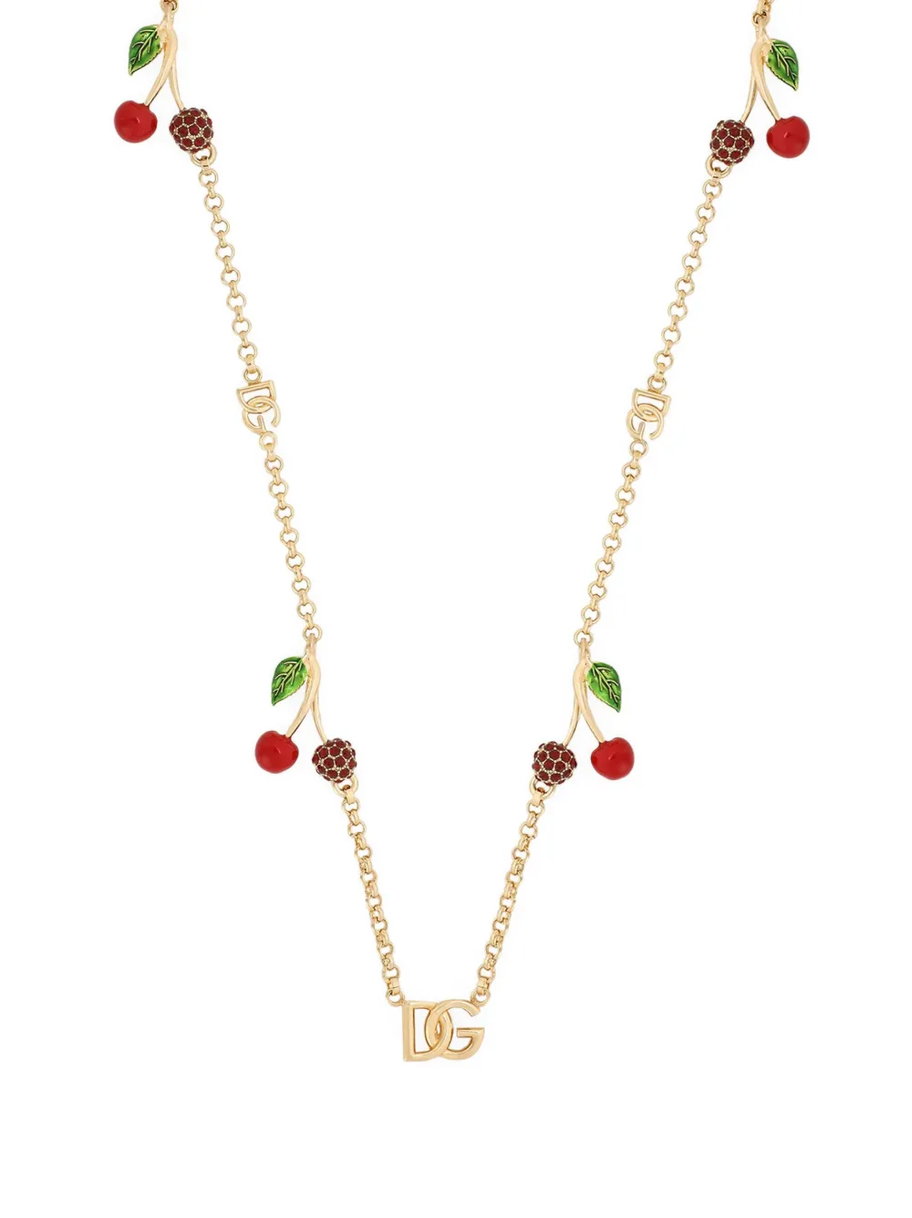 Колье с кристаллами и логотипом DG DOLCE & GABBANA, золотой — фото 3