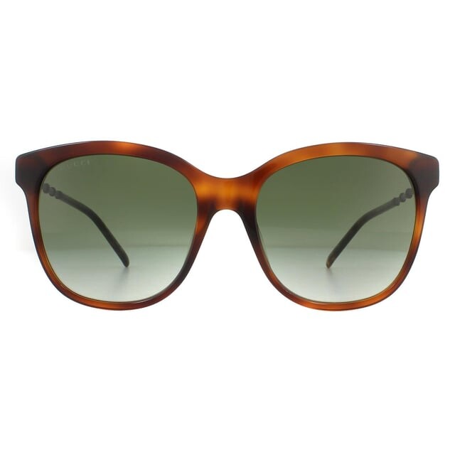 

Солнцезащитные очки gg0654s 002 гавана зеленые с градиентом Gucci, коричневый