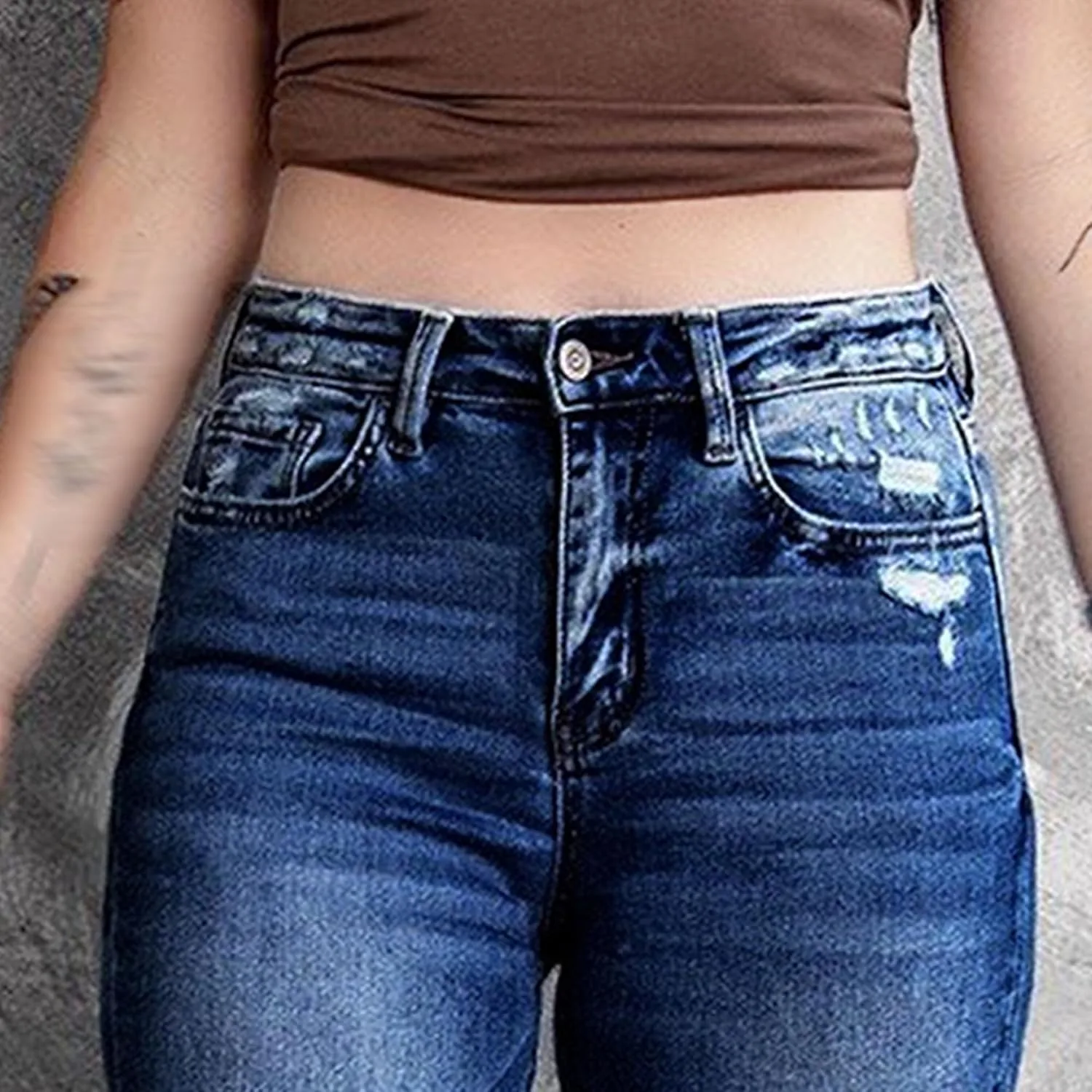 Джинсы женские High Waisted Wide Leg — фото 4
