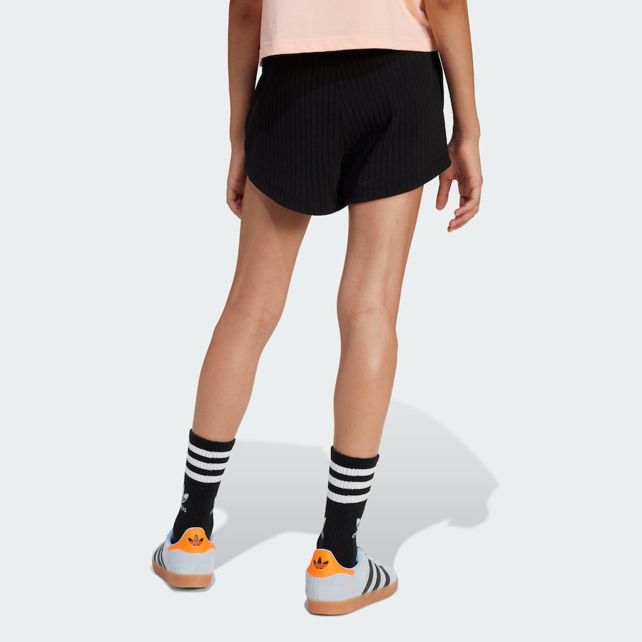 Брюки свободного кроя ADIDAS ORIGINALS Ribbed Shorts, черный — фото 3