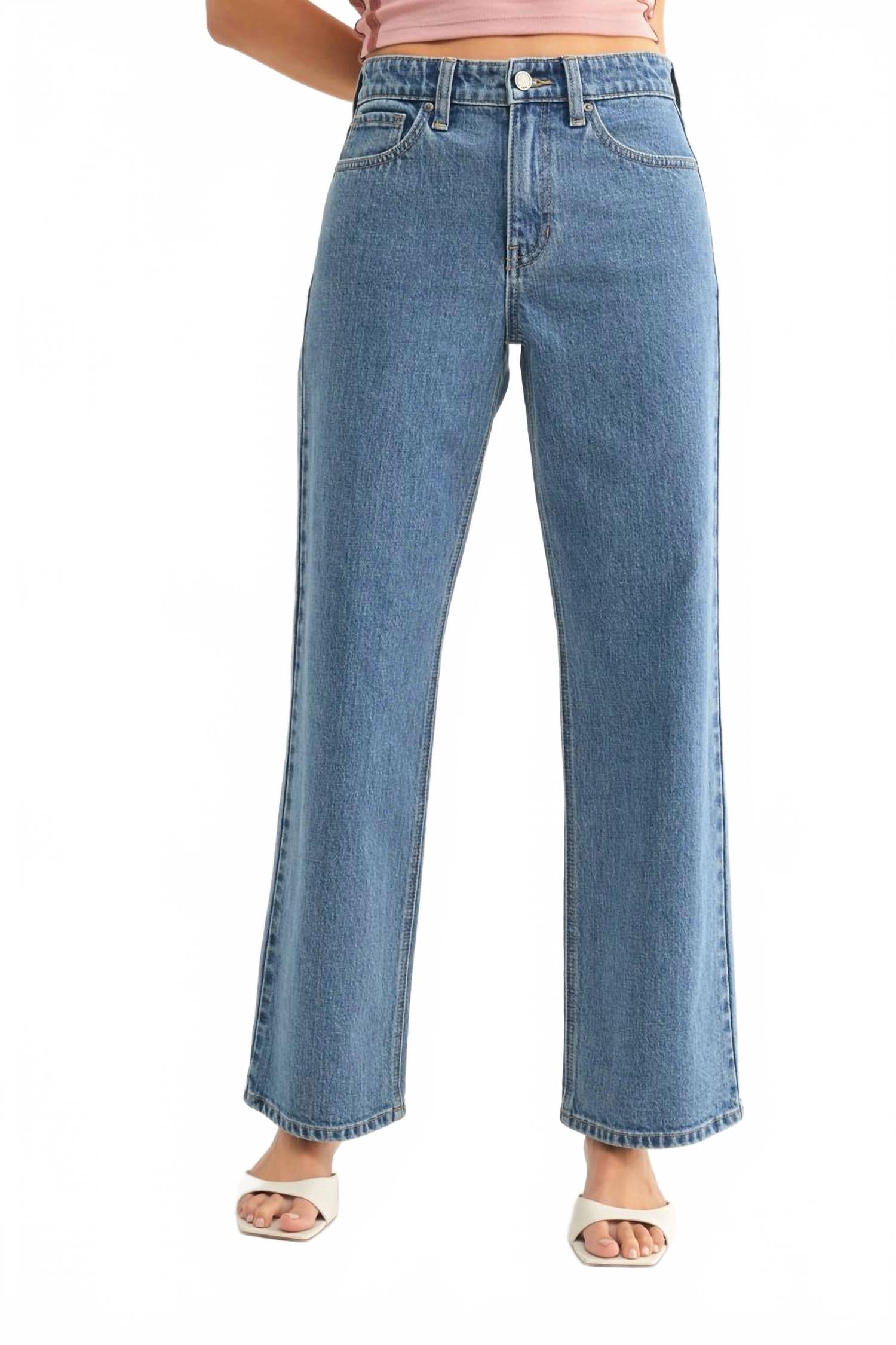 

Полноразмерные ретро прямые джинсы средней плотности JBD., Medium Denim