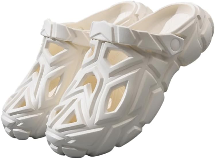 

Мужские слипоны большого размера, выполненные из материала EVA с мягкой подошвой, легкие и дышащие, подходящие для летнего использования на улице и антискользящие сандалии Hoalox, белый