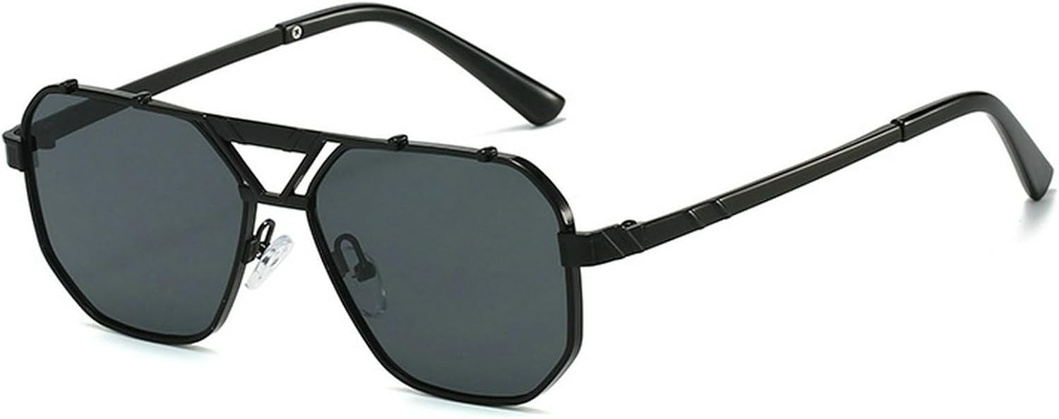 

Модные солнцезащитные очки Polygon Pilot для женщин, трендовые солнцезащитные очки с полой плоской верхней частью для мужчин, винтажные солнцезащитные очки с градиентными линзами для вождения mincl, C5