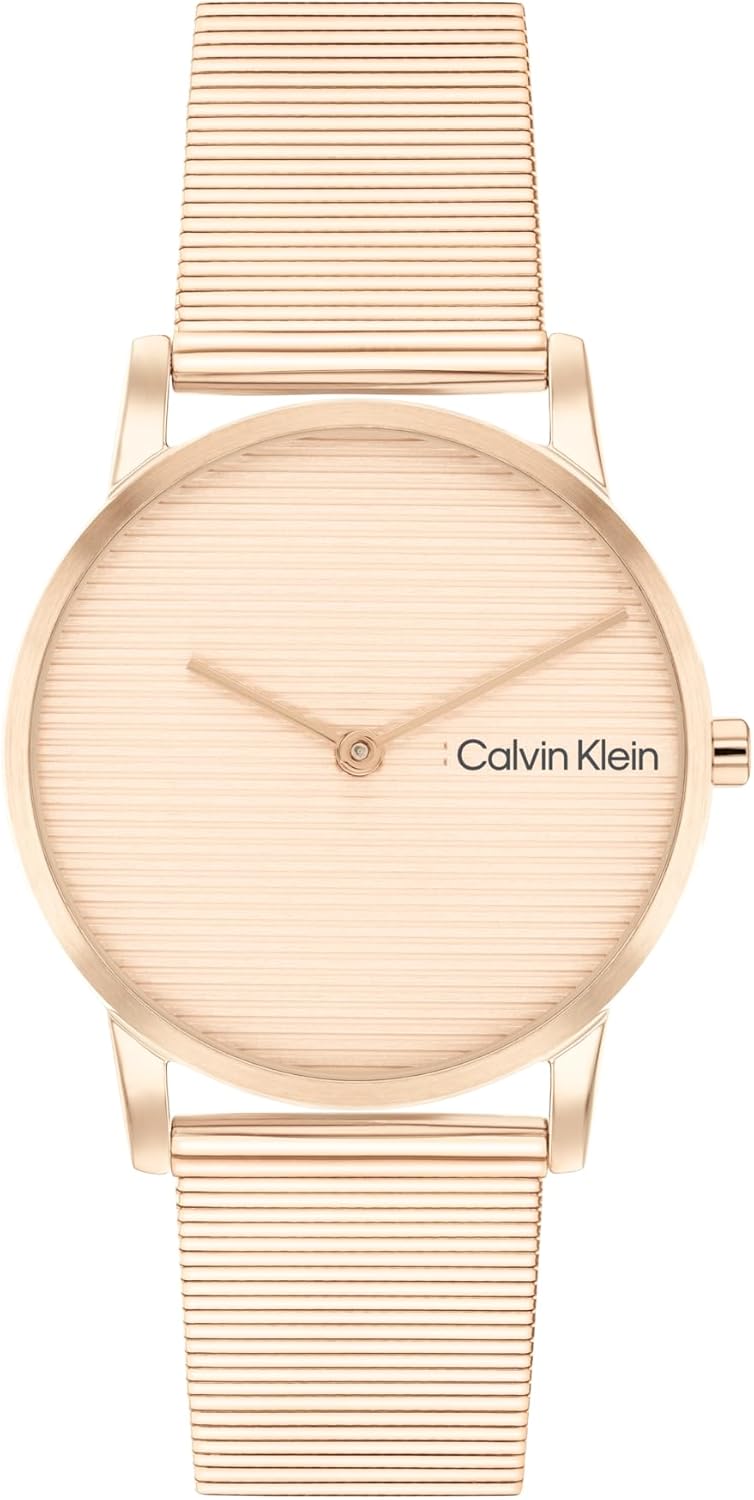 

Женские кварцевые часы Calvin Klein CK Feel 2H - тонкий корпус из нержавеющей стали и сетчатый браслет - минималистичный стиль - премиальные модные часы - 30 мм, Carnation