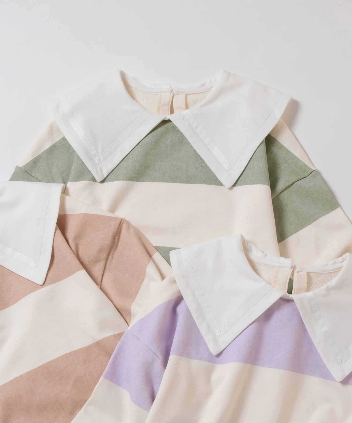 Полосатая блузка с матросским воротником Ever Closet, green — фото 4