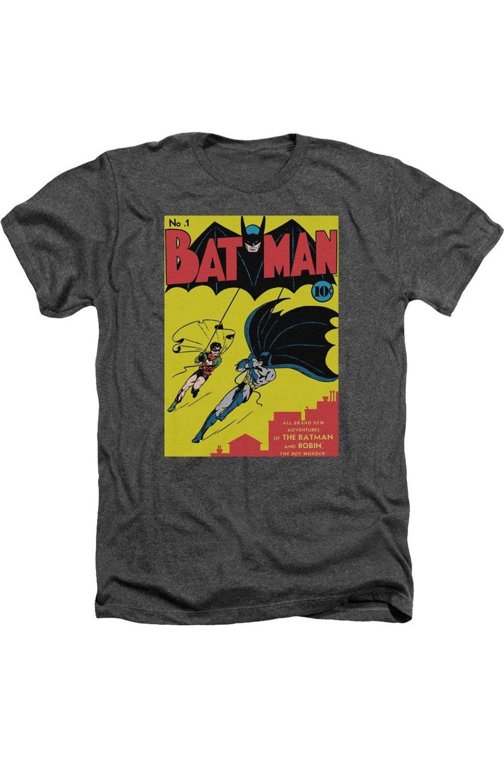 

Футболка / футболка Batman First Adult Heather Gildan, цвет charcoal