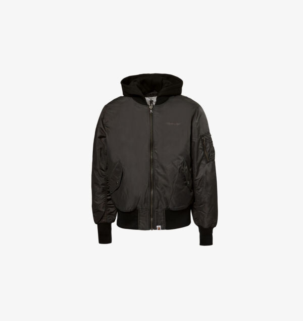

Куртка-Бомбер свободного кроя с логотипом Ma-1 A Bathing Ape, черный