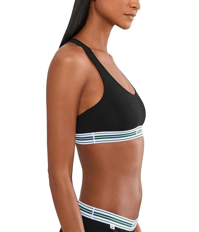 Бралетт Lacoste Contrast Band Stretch Cotton, Onyx/Azalea — фото 3