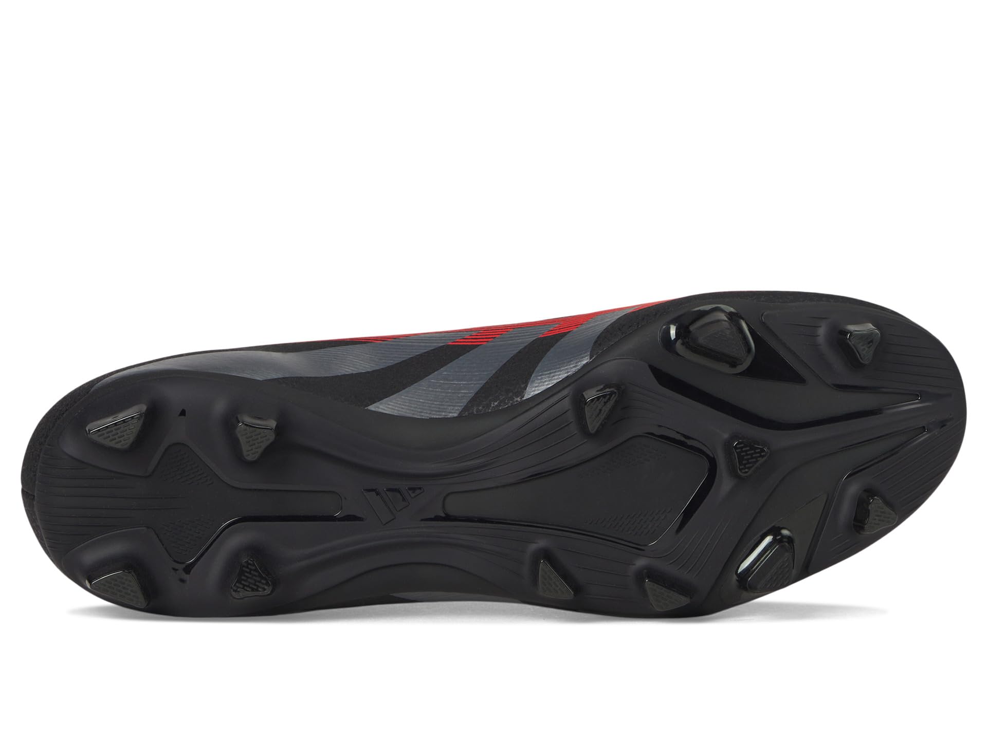 Кроссовки Unisex adidas Predator Club Firm Ground/Multi Ground Soccer Cleats, цвет Black/Grey/Lucid Red — фото 3
