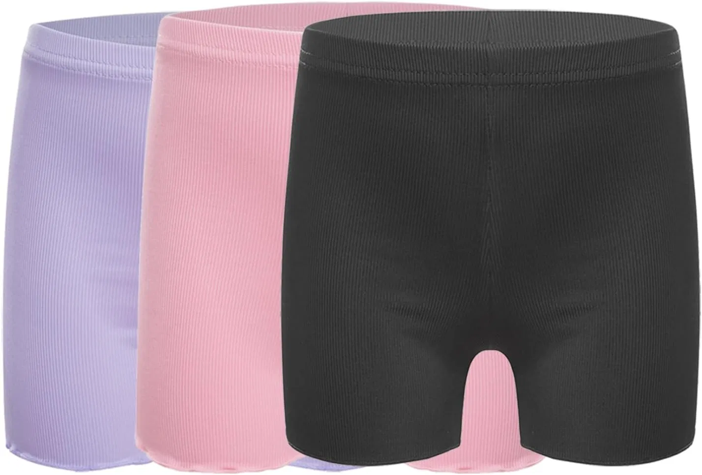 Шорты велосипедки для девочек, 3 пары, Agoky, Black&Pink&Purple