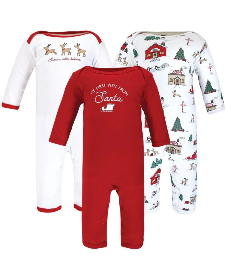 Тройной комплект цельнокроеных костюмов Hudson Baby, North Pole