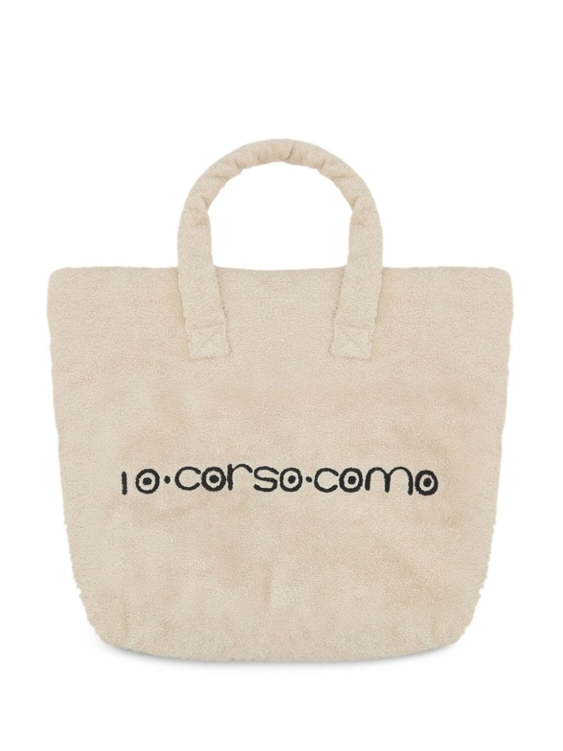 

10 CORSO COMO махровая сумка с вышитым логотипом, нейтральный цвет