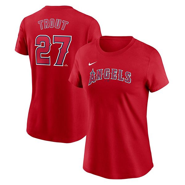 Футболка с именем и номером Майка Траута Los Angeles Angels Nike — фото 2