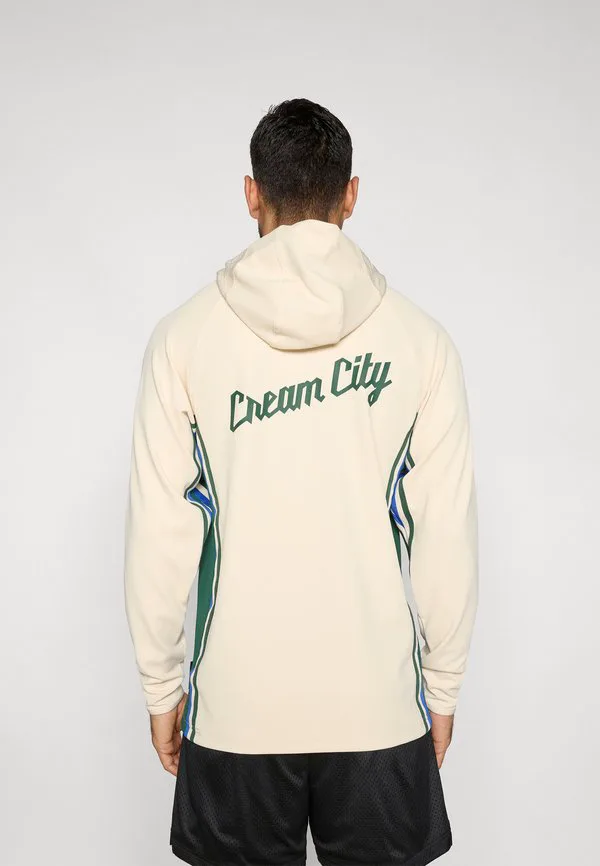 Куртка на молнии milwaukee bucks city edition, клубная одежда Nike Performance, Beige