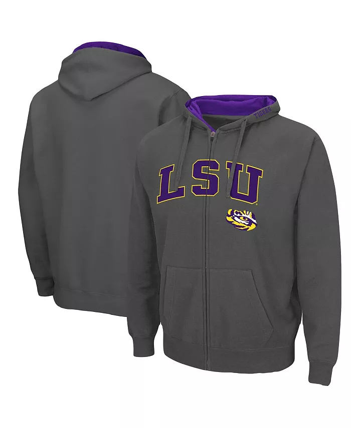 

Мужская толстовка LSU Tigers Arch Logo 3.0 с молнией Colosseum, серый