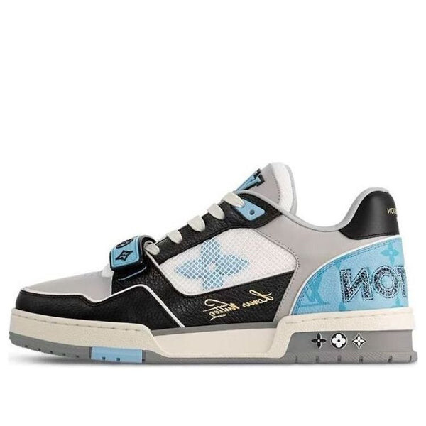 

Кроссовки lv trainer sneakers 'blue monogram black grey' Louis Vuitton, синий