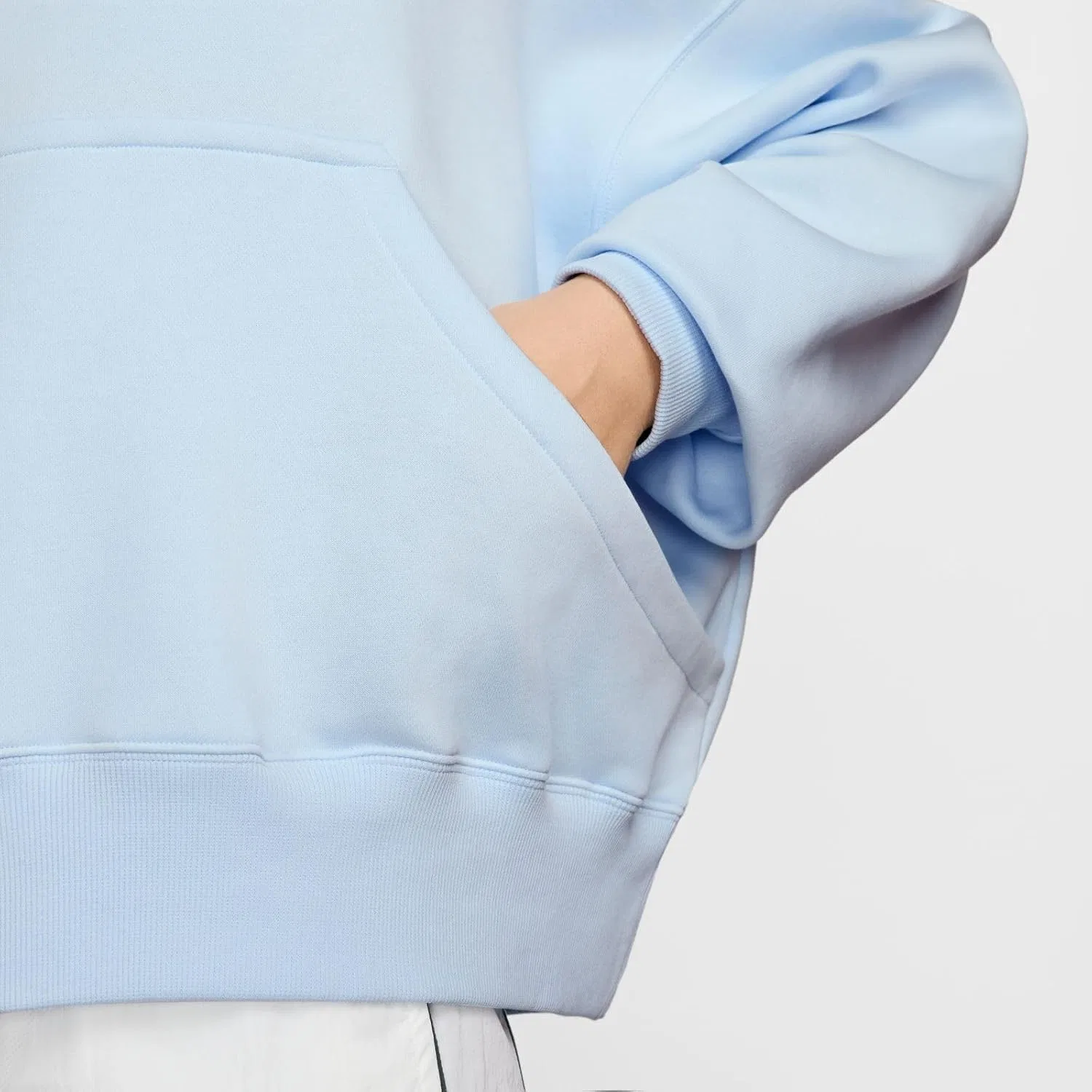 Толстовка женская Nike W Nsw Phnx Flc Oos Po Hoodie, Blue Tint/Sail — фото 3