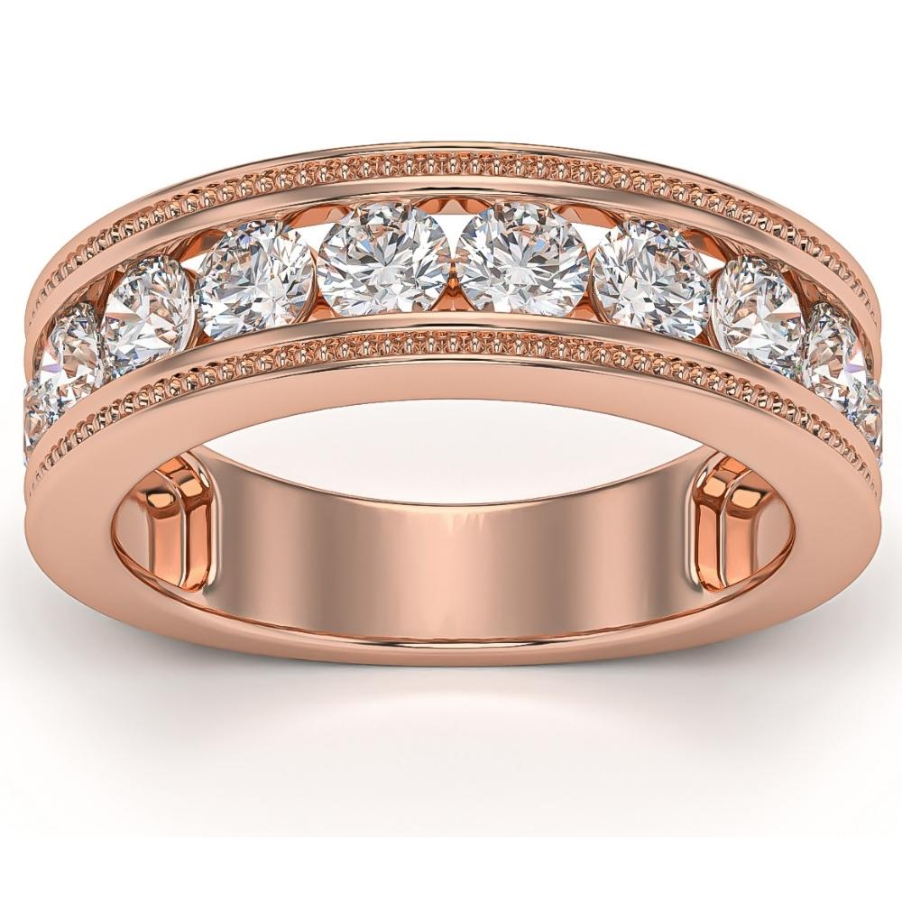 

Мужское кольцо с бриллиантом 1 3/4 карата из 10-каратного белого, желтого или розового золота Pompeii2, 10K Rose Gold