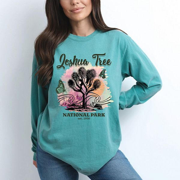 

Футболка с длинным рукавом Joshua tree national park est 1936 garment dyed Simply Sage Market, Seafoam