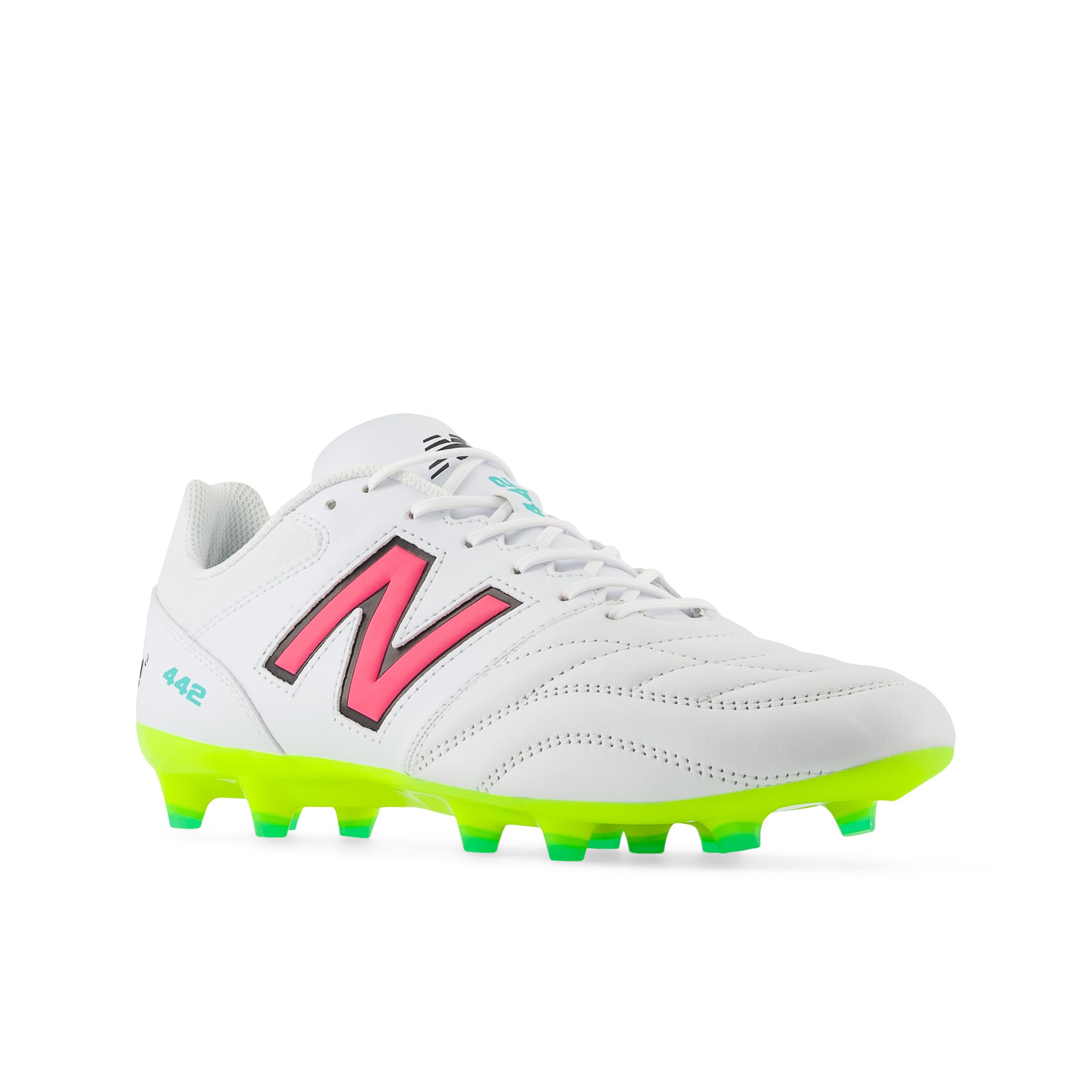 

Кроссовки New Balance 442 V2 Team FG Soccer Cleats, цвет White/Hi-Lite