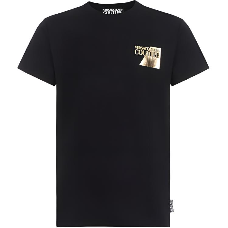 

VERSACE JEANS COUTURE Футболка мужская черная, Черный, VERSACE JEANS COUTURE Футболка мужская черная