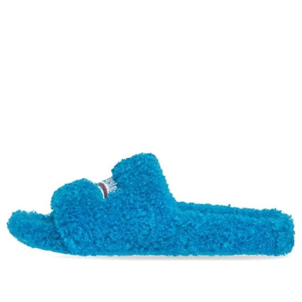 

Тапочки furry slides 'sky blue' Balenciaga, голубой
