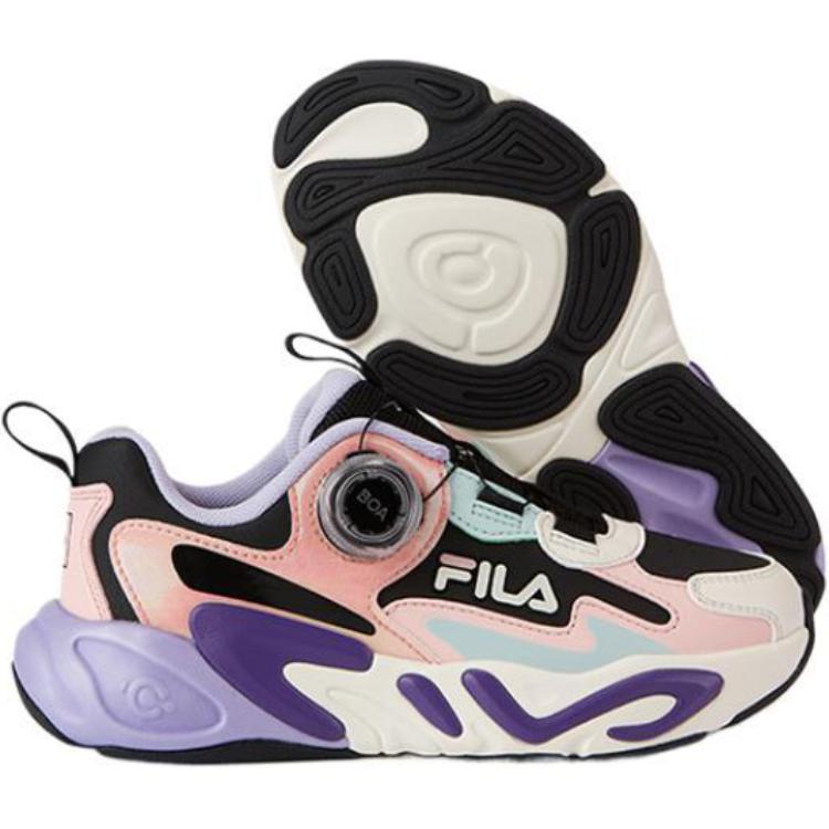 FILA KIDS BOA Low Top детские беговые кроссовки black/shell pink kids' — фото 4