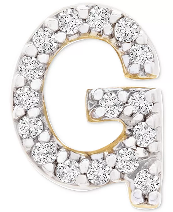 

Серьга-Гвоздик с бриллиантом (1/20 карата) из 14-каратного золота, созданная для Macy's Wrapped, g