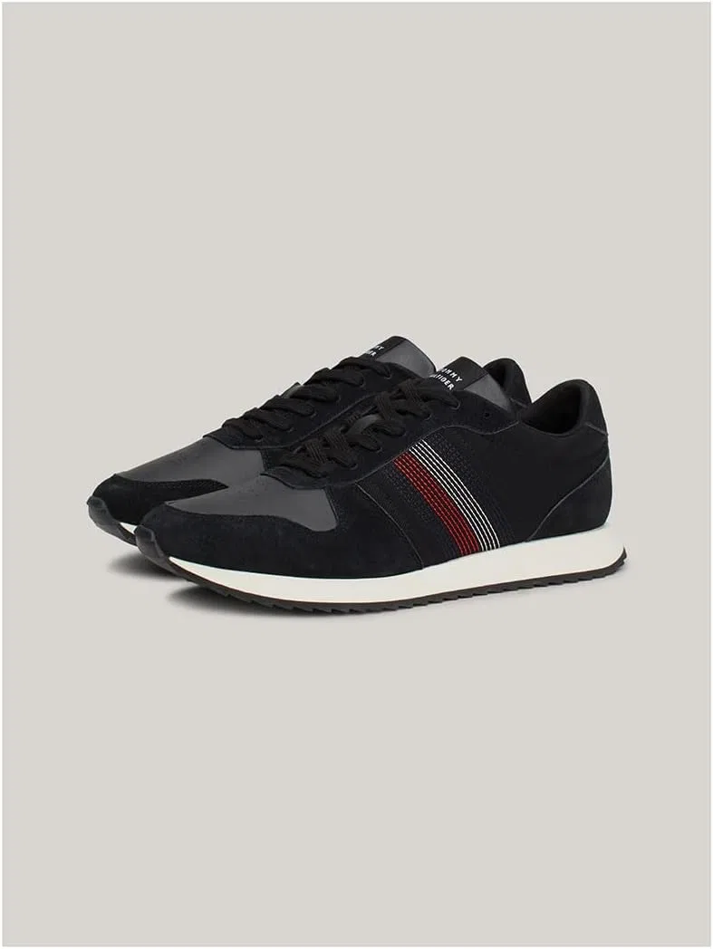 Мужские кроссовки Tommy Hilfiger Runner Evo Mix Stitch Sports Shoes, Black — фото 4