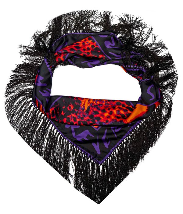 

Шелковый шарф Versace Jeans Couture, мультиколор