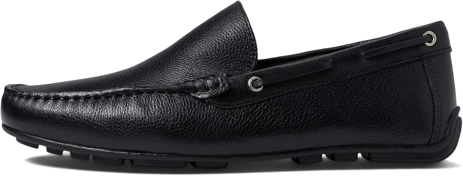 Лоферы из натуральной кожи мужские, Black Grainy Marc Joseph New York