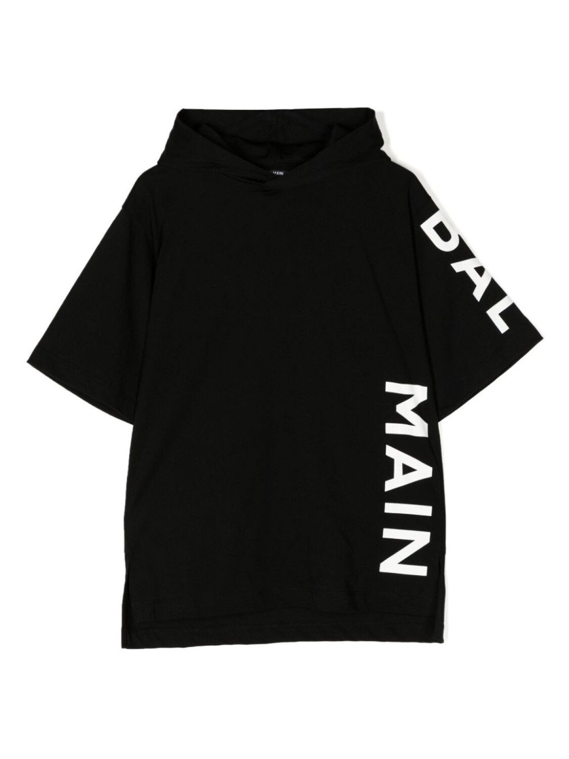

Balmain Kids платье с капюшоном и логотипом, черный