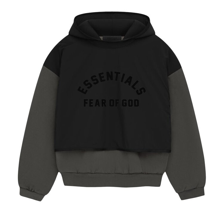 Свитер Fear Of God Essentials Fear of God Essentials Nylon Fleece Hooded 'Ink/Jet Black', черный — фото 2