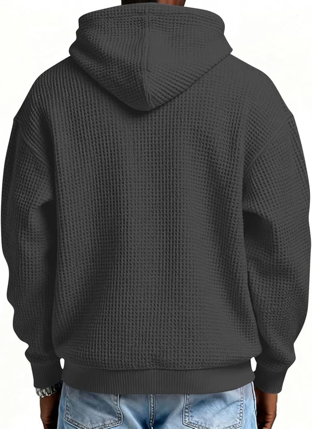 Толстовка с капюшоном Half Zip Up, легкая, теплая, с боковыми карманами — фото 3