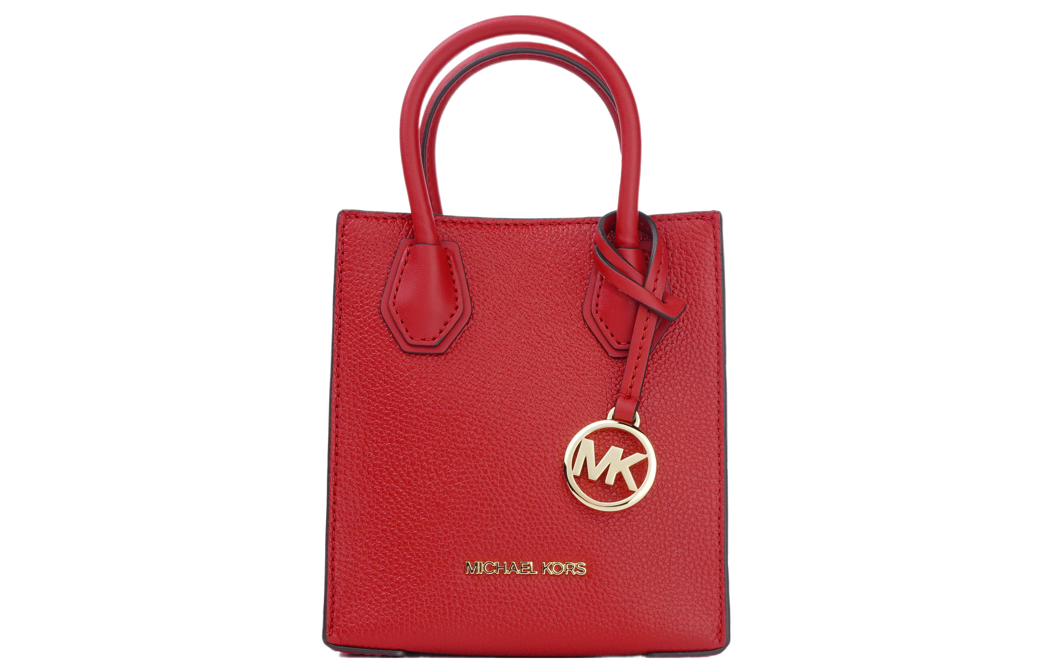 

MICHAEL KORS Сумка-дорожная из коровьей кожи Mercer, ручная сумка, сумка через плечо, мини-сумка, красная, женская