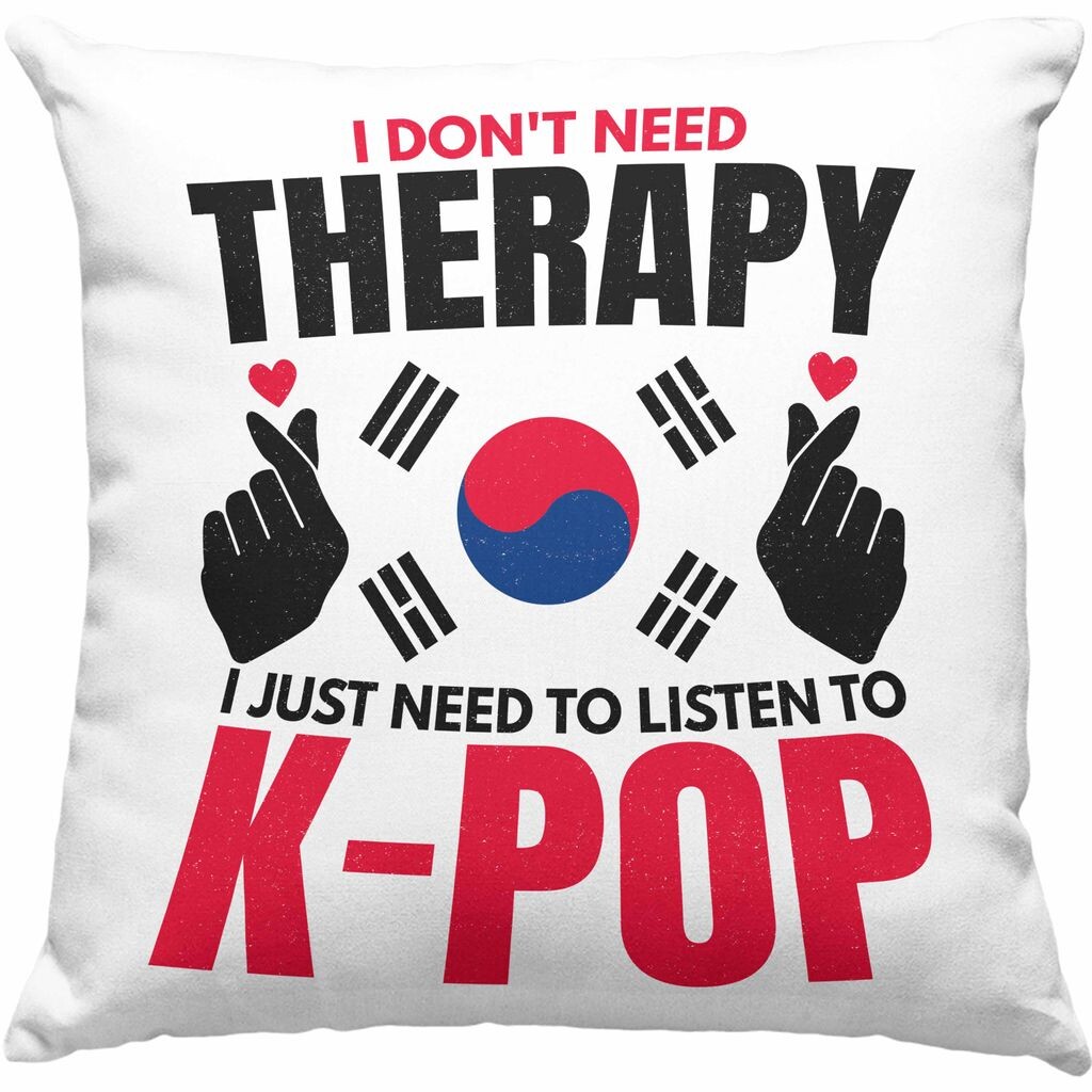 

Тенденция - декоративная подушка K-Pop с наполнителем 40 x 40 см. Подарок Kpop в корейском стиле. Идея подарка для Южной Кореи с надписью (синий) Trendation