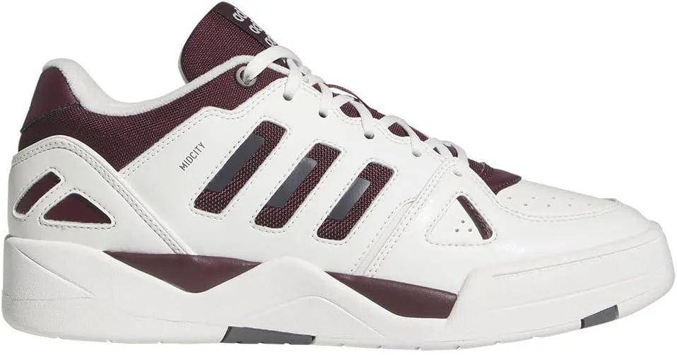 Мужские низкие кроссовки Adidas Midcity, белый/серый/бордовый